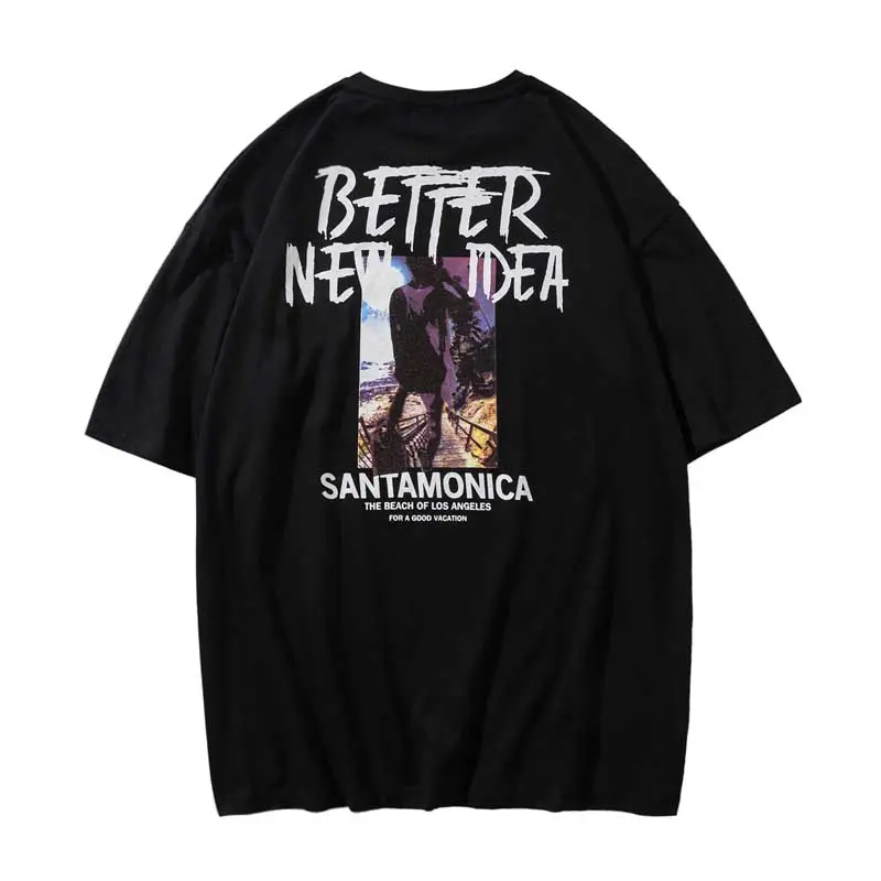 Short Sleeve Men T-shirt Trendy Clothes Summer Loose Half