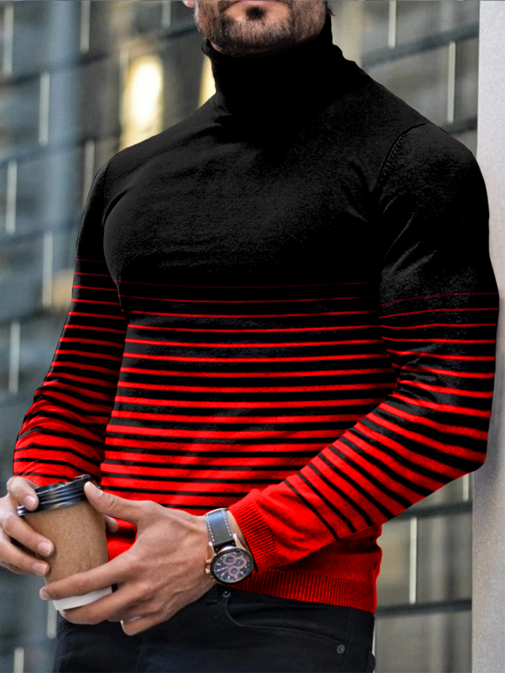 Title 1, Autumn Winter Mens Long Sleeve Turtleneck T Sh...