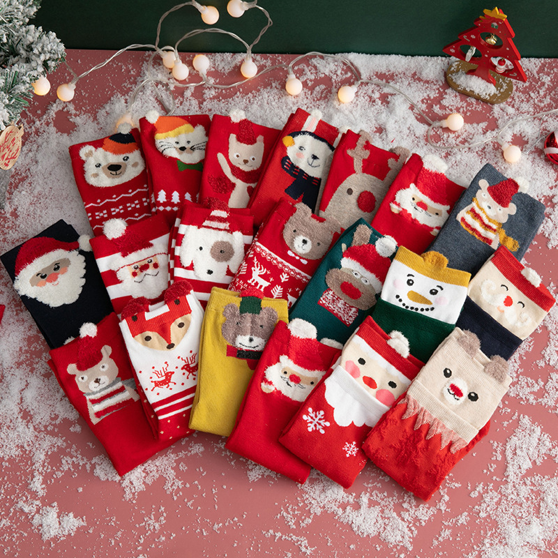 Title 1, Autumn and winter cartoon christmas socks