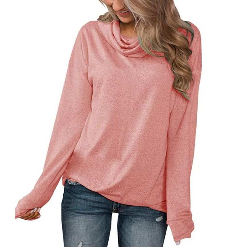 Title 7, Solid Color Pullover Collar Long Sleeve T-Shirt...