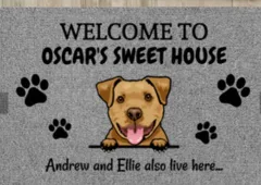 Custom Doormat Personalized GiftsText Name Pet Dog Cat Photo Indoor Outdoor Carpet Door Mat - View 1