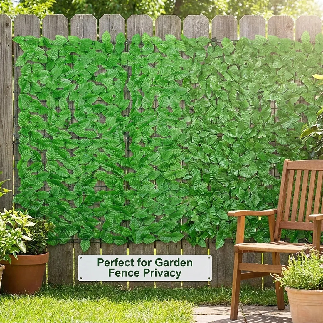Artificial Hedge Fake Ivy Leaf Garden Fence Privacy Screening Roll Wall Panel