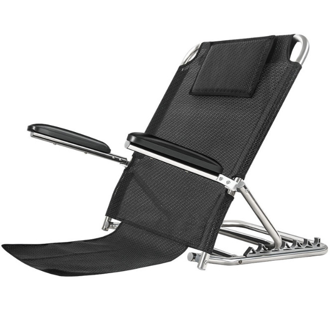 Folding Bed Backrest Support Frame With Armrests Steel Adjustable Angle 6 Gears — image 5