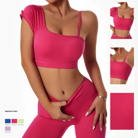 Yoga Suit Women's Running and Cycling Wear Off-shoulder Sports