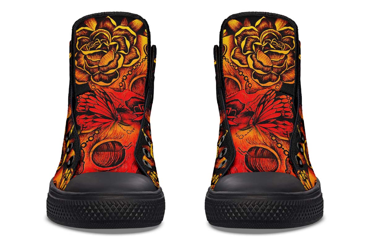 Fashion Print Couple High-Top Canvas Shoes