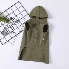Dog Sweater Dog Clothes Small Dog Hooded Pet Clothes - Armygreen - View 1