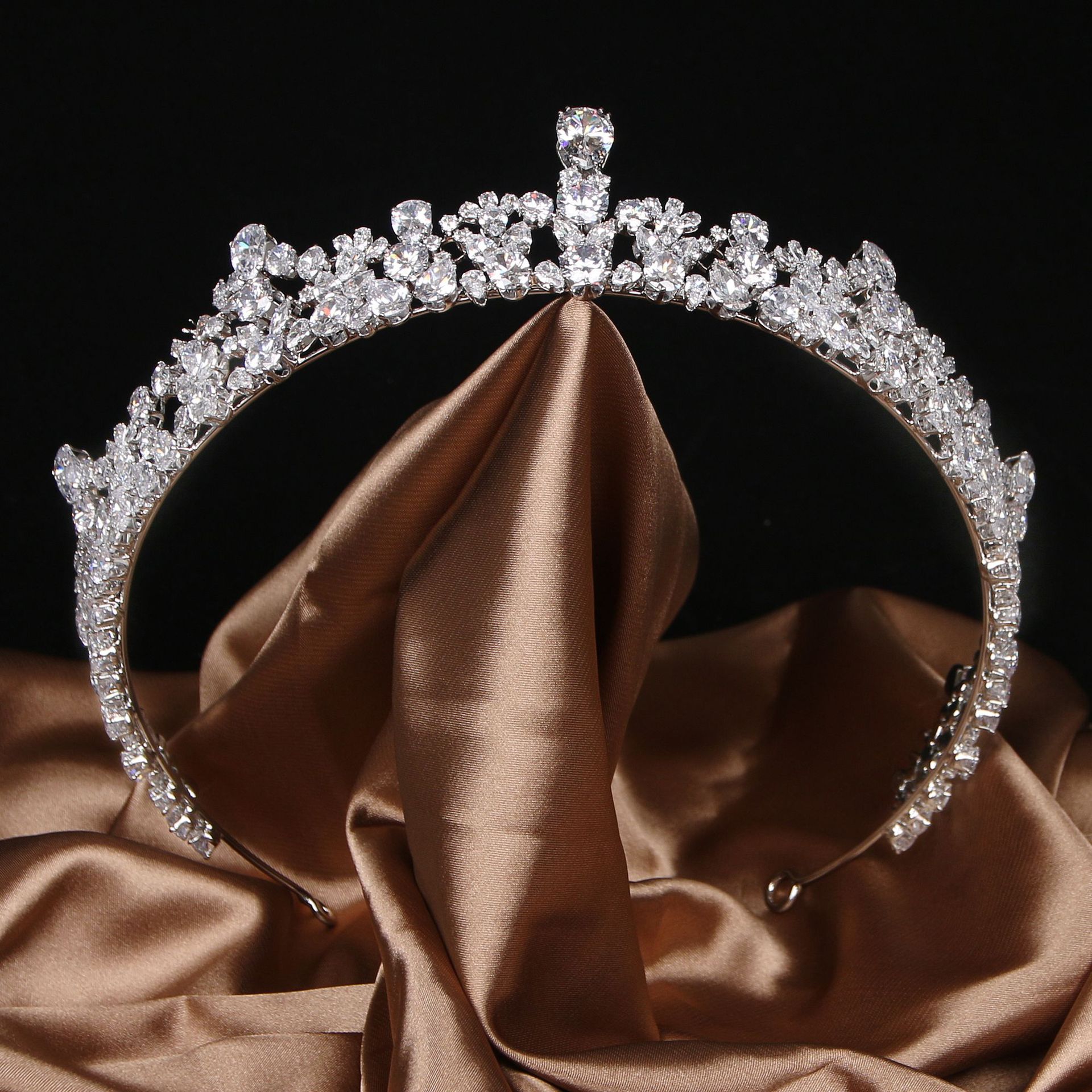 Bride Princess Crown Wedding Tiara Silver - Shop at LoveMi