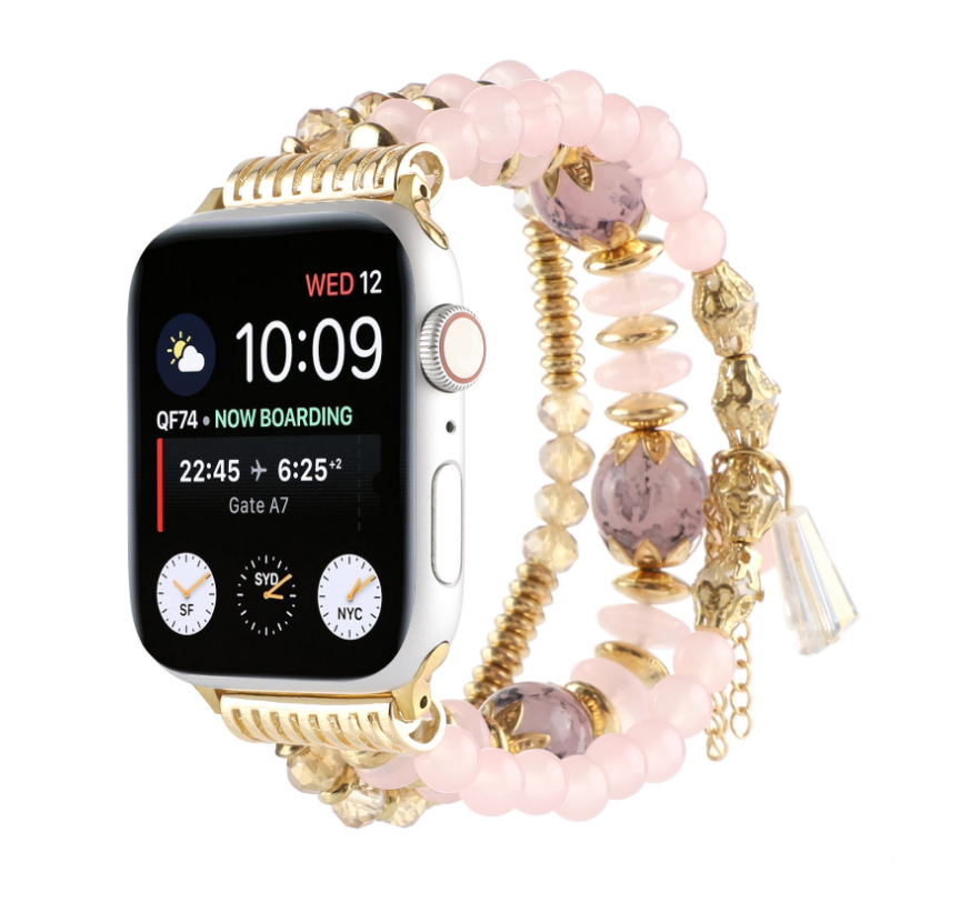 Title 6, AppleWatch Elastic Beaded Bracelet Strap Wristband