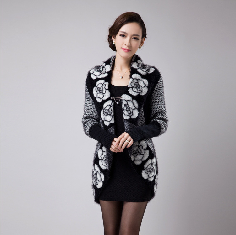 Fashion Imitation Mink Velvet Jacket Sweater Women Spring New Style