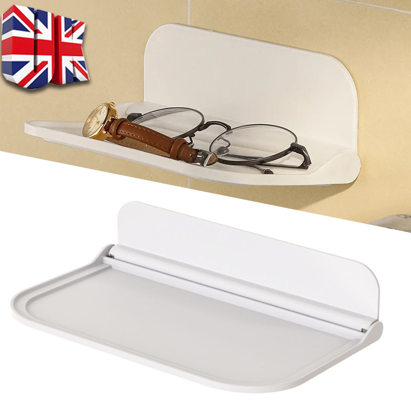 Foldable Floating Shelf Wall Mounted Display Shelves Bathroom — image 5