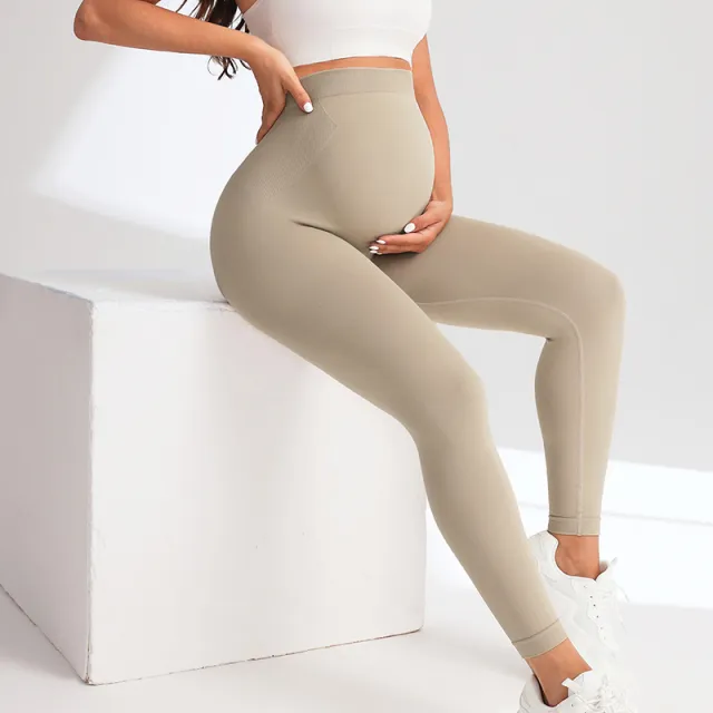 Women's Maternity Leggings Over The Belly Pregnancy Yoga Pants Active Wear Workout Leggings Skin - Shop at LoveMi