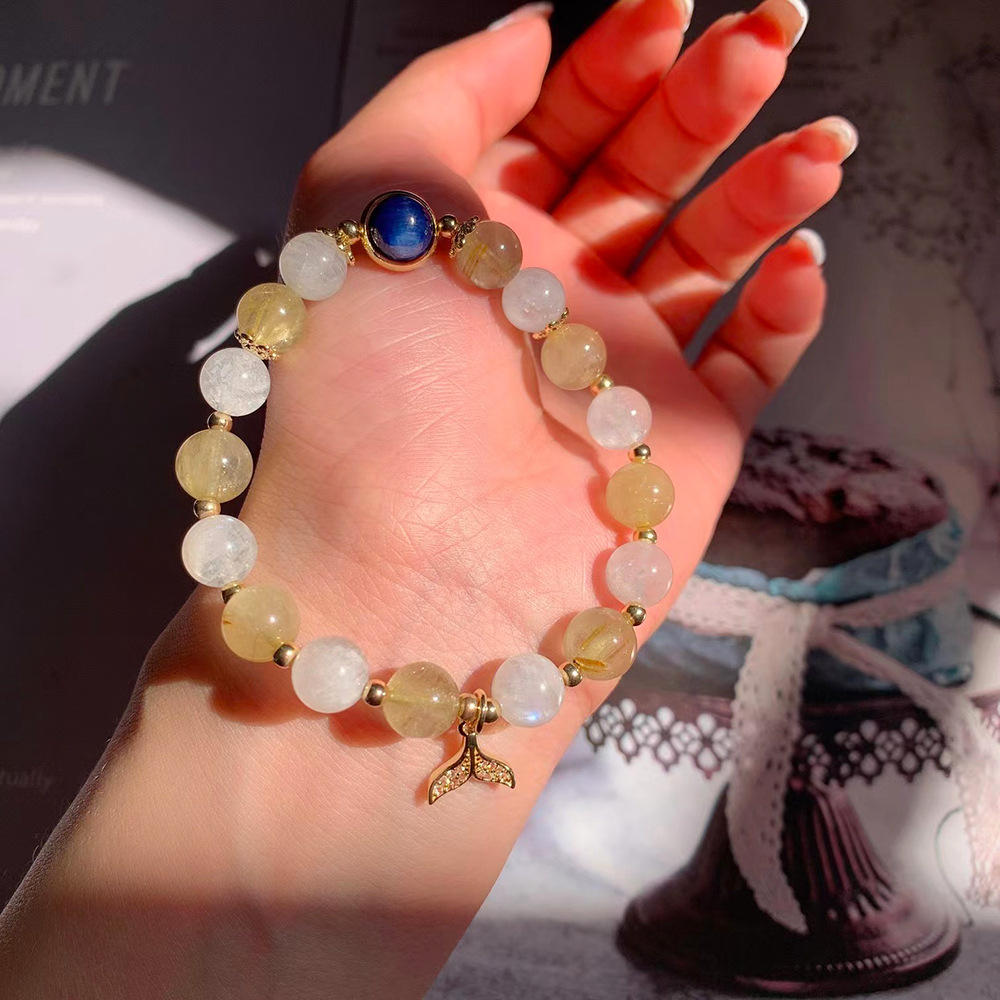 Natural Blondie Blue Moonlight Blue Crystal Bracelet