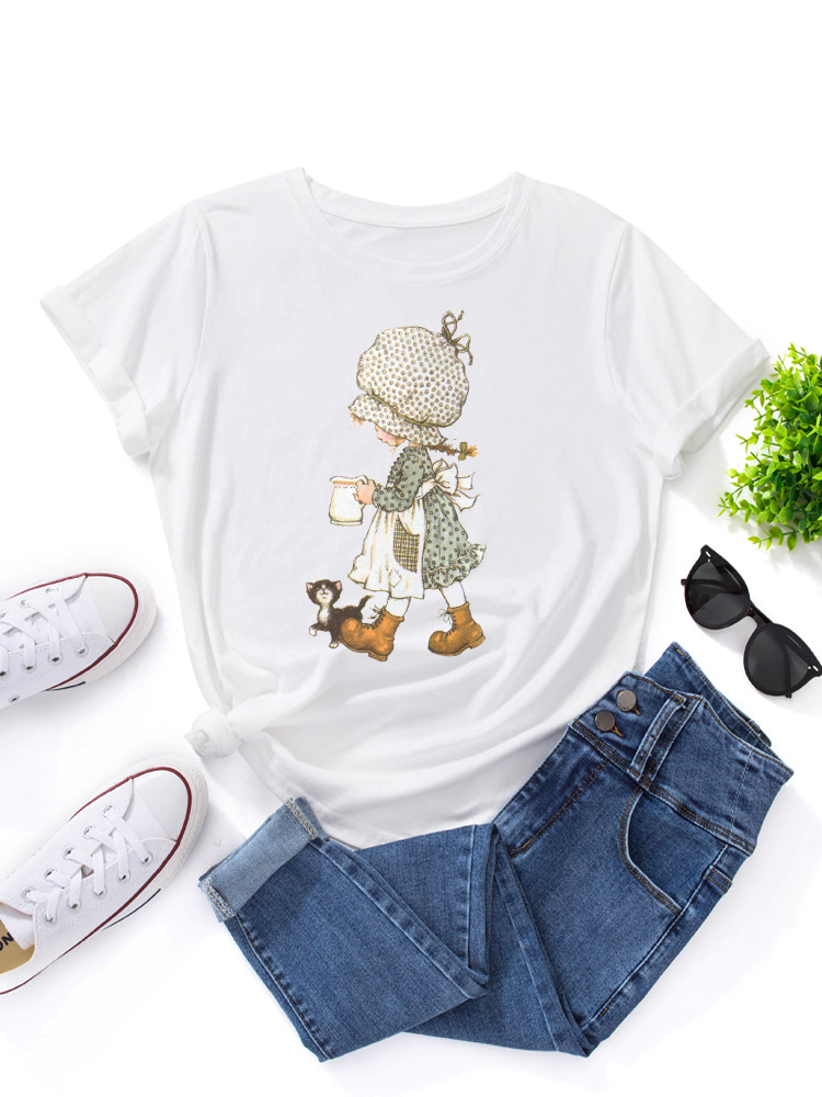 Title 2, T-shirt donna in cotone, girocollo, maniche cor...