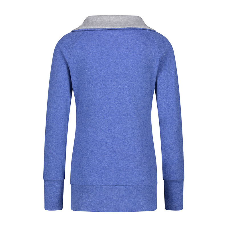 Sexy Deep V-Neck Off-Shoulder Long-Sleeved Slim Solid Color T-Shirt