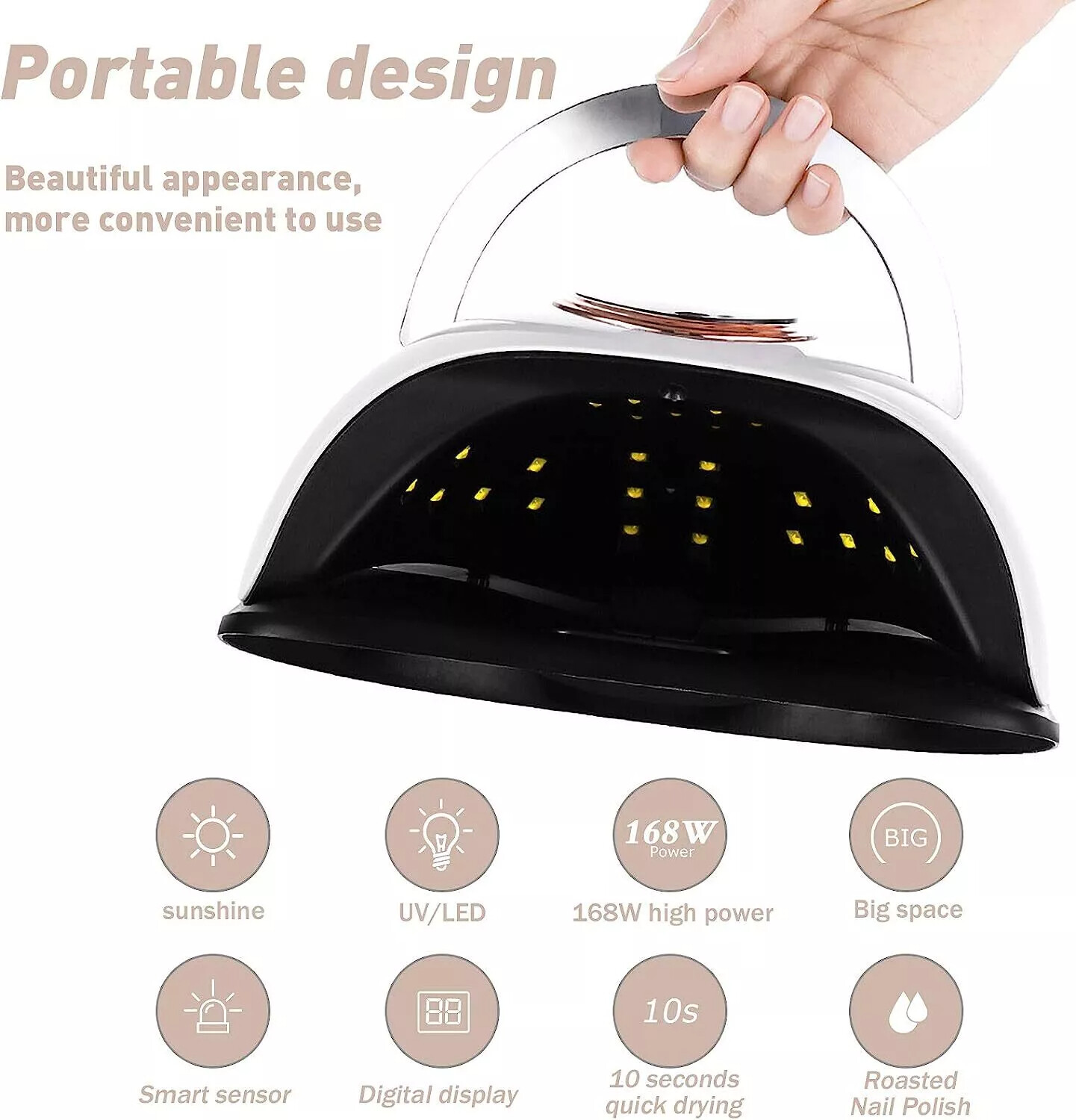 450W Acrylic Gel Nail Polish UV Dryer Light UV LED Lamp — image 5