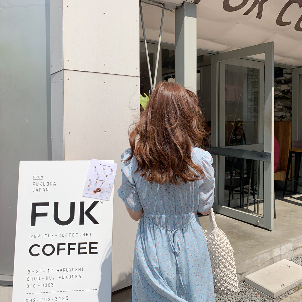 Summer New Style Female Floral Fold High Waist Chiffon Dress