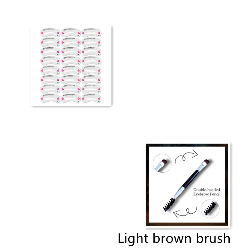 3 In 1 Eyebrow Cream Anti Brow Brush Set - Light Brown Plus Brush Plus Ey