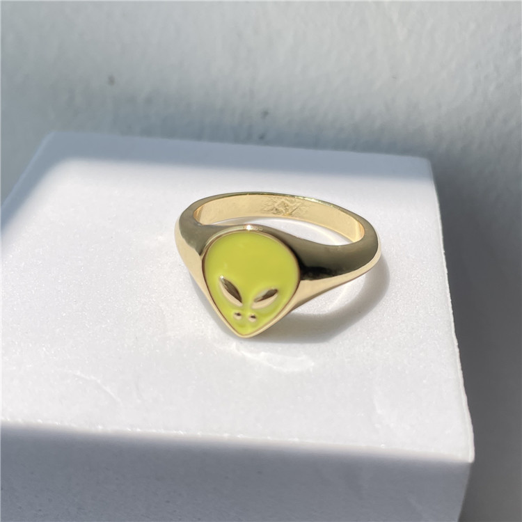 Fashionable INS Style Color  Dripping Oil Ring