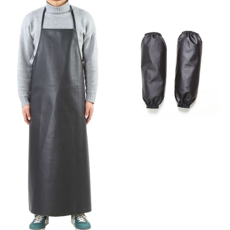 Title 5, PU Leather Oil Proof And Waterproof Apron Men