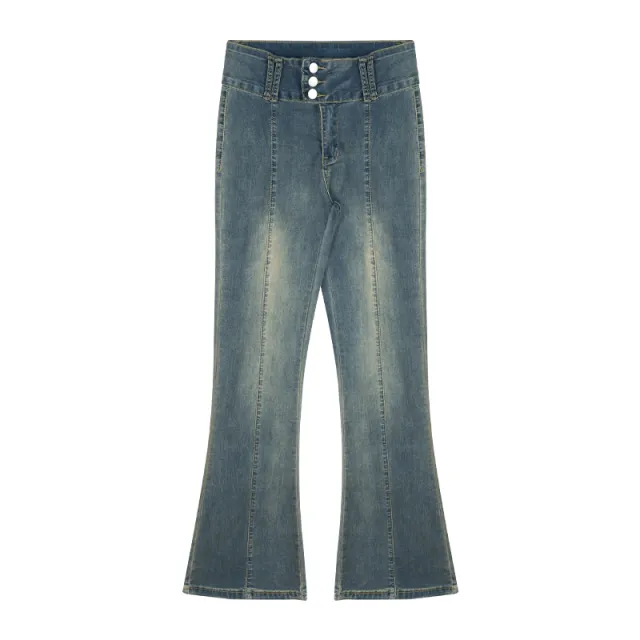 Women's Fashion Personality Blue Retro Stretch Jeans Blue - Shop at LoveMi