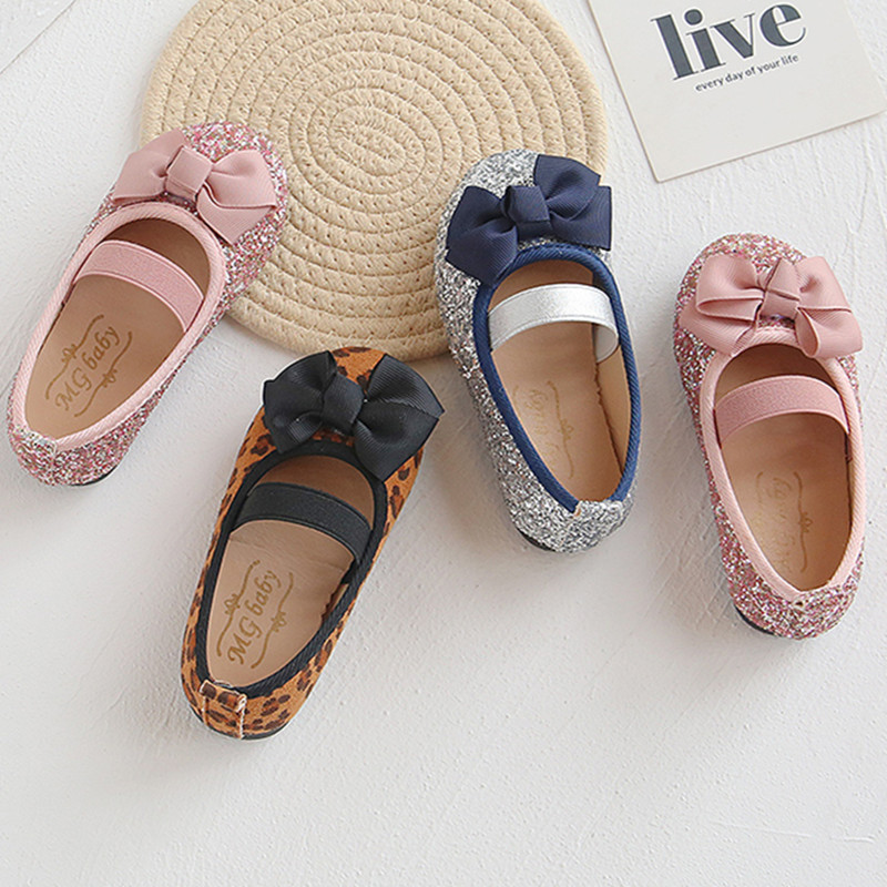 Bow Girls' Soft Sole Leather Shoes - Image 10
