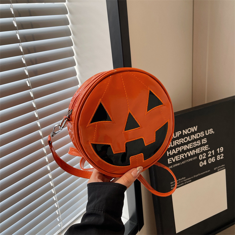 Lindo bolso bandolera redondo calabaza para niñas y mujeres - Imagen 12 de 13
