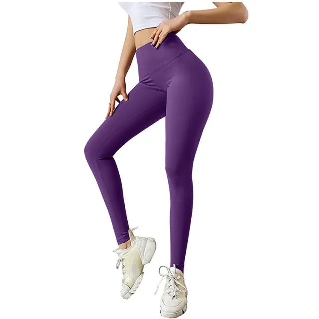 Bow Knot Fitness Sports Training Running Tight Yoga Leggings Purple - Shop at LoveMi