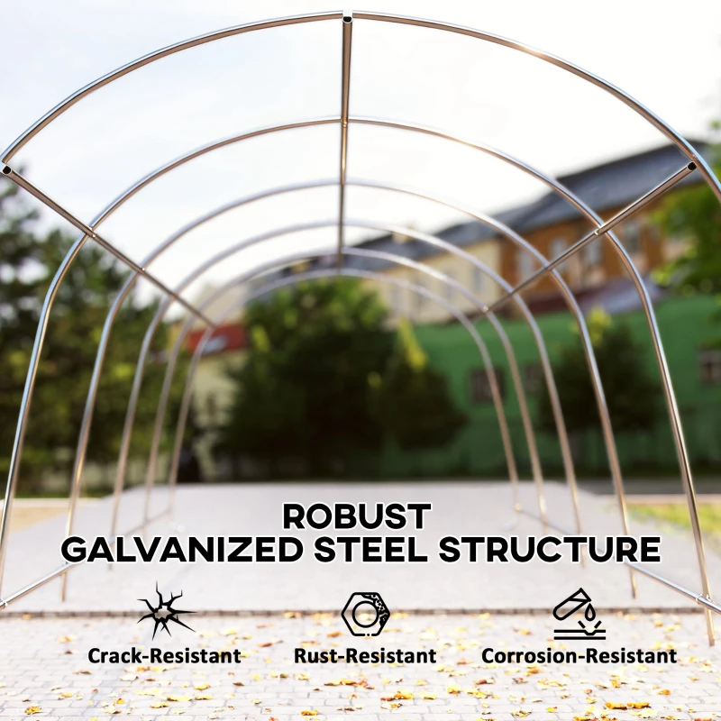 Heavy Duty Carport, UPF50 Portable Garage Car Canopy Tent With Galvanized Frame,For Items Shipped In Multiple Packages, Please Pay Attention To The Dimensions And Weight In The Product Details.