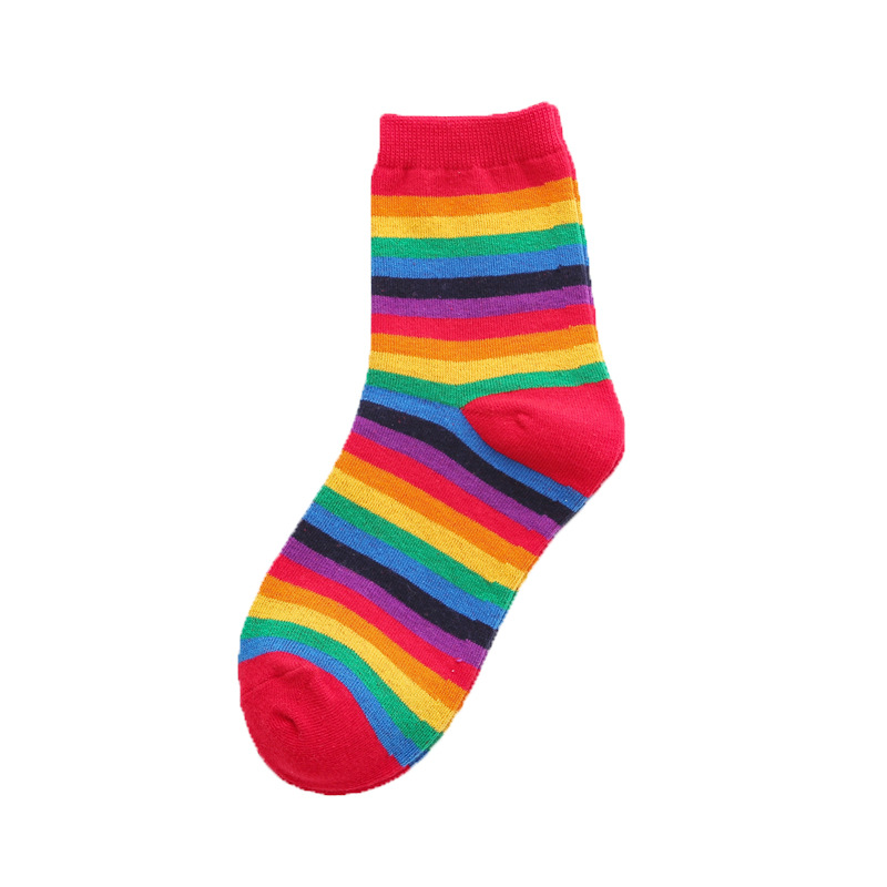 Title 1, Chaussettes rétro à rayures arc-en-ciel