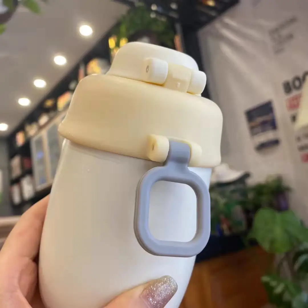 New Solid Color Fat Large Capacity Straw Water Cup