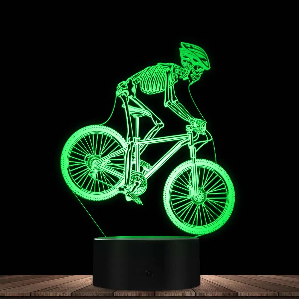 Motorcycle Remote Control LED Visual Light 3D Small Table Lamp