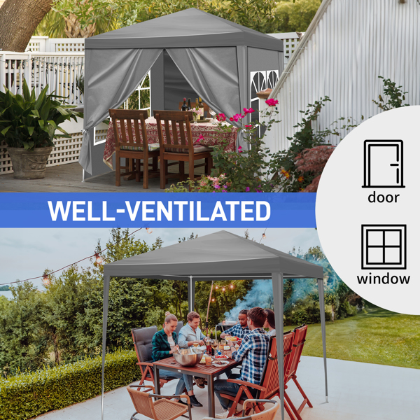 6.5x6.5FT Four Sides Portable Party Tent - Image 6