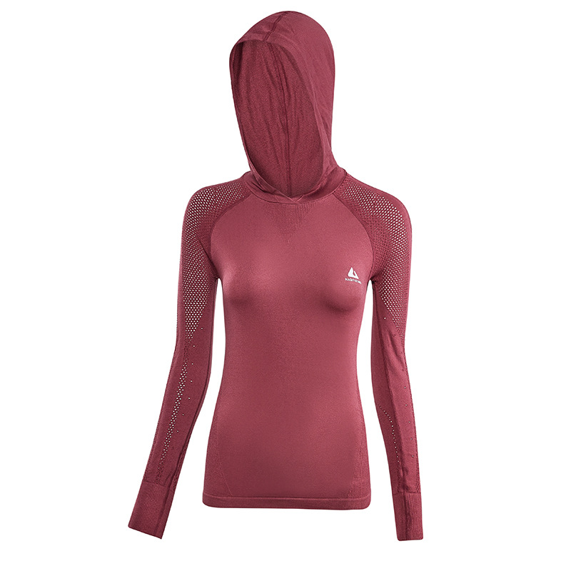 Women's Yoga Fitness Sweater Hooded Long Sleeve