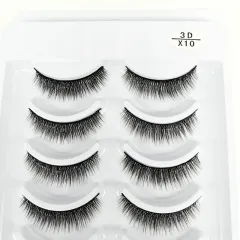Natural Curling Soft Multilayer Stereoscopic Eyelashes - 3Dx10 - View 1