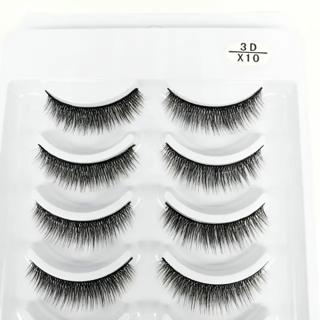 Natural Curling Soft Multilayer Stereoscopic Eyelashes 3Dx10 - Shop at LoveMi