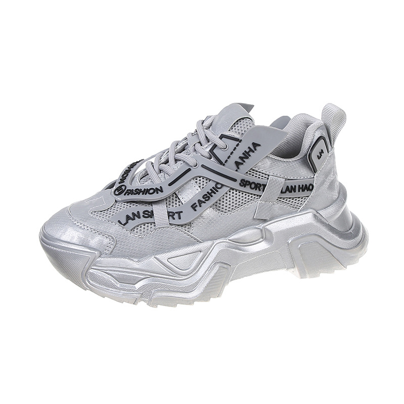 All-match Running Net Red Women's Shoes Thick-soled Breathable Sneakers