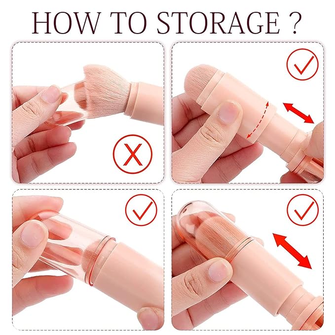 4in1 Portable Makeup Brush Set Beauty Brush 5