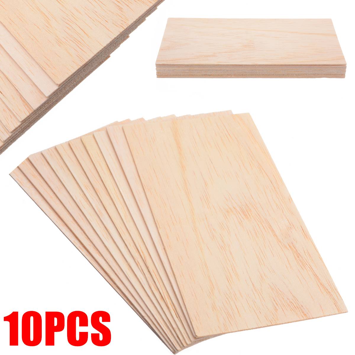 10pcsSet Balsa Wood Sheets Wooden Plate For DIY House Ship