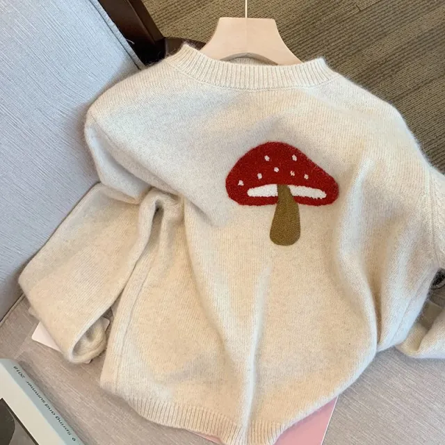 Mushroom Inner Wear Sweater Female Thermal Sweater Apricot - Shop at LoveMi