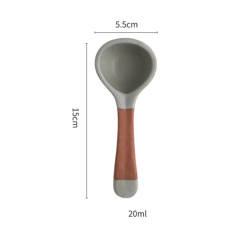 Commercial Chunky Ceramic Soup Spoon Specialty Cutlery
