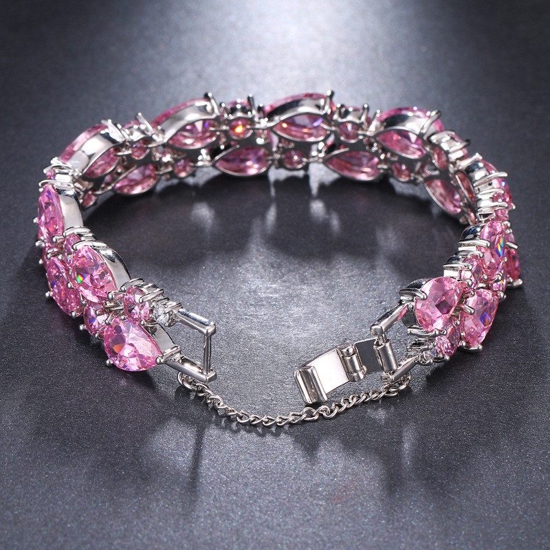 Colorful Zircon Copper Bracelet