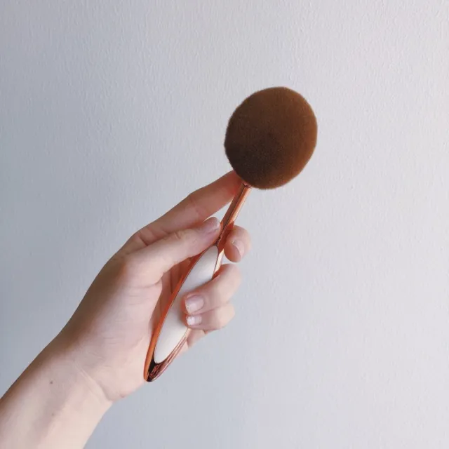 Rose Gold Toothbrush Type Makeup Brush Set Rose Gold - Shop at LoveMi