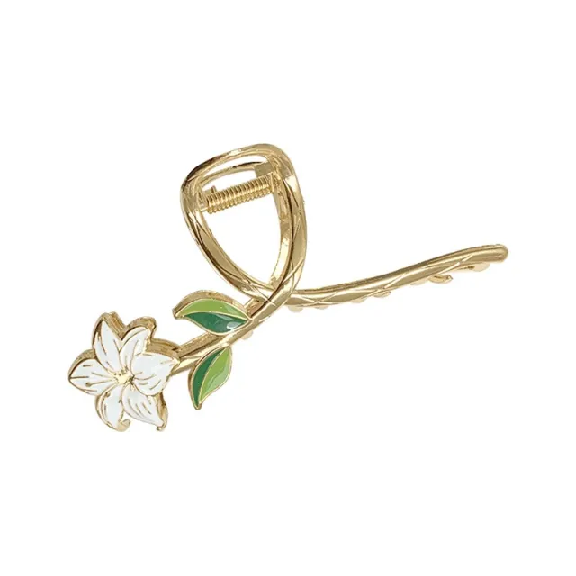 Super Fairy High end Gardenia Flower Clip Exquisite Hair Clip Suit - Shop at LoveMi