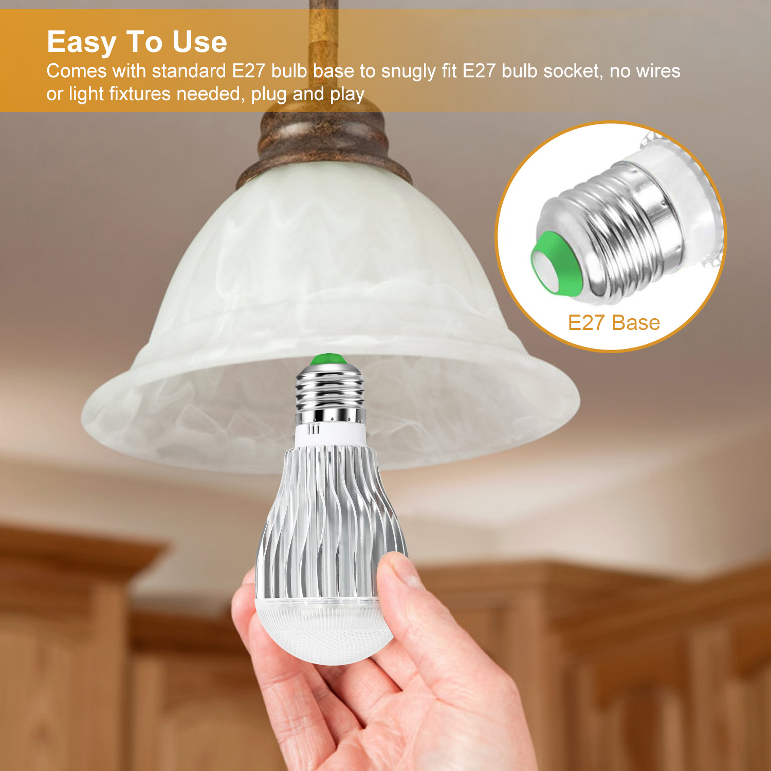 1Pc 9W LED Light Bulb E27 RGB Lamp Bulb 16 Colors Changable 24-key IR Remote Control For Decor Mood Lighting