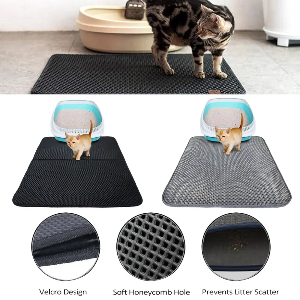 Waterproof Pet Cat Litter Mat EVA Double Layer Cat