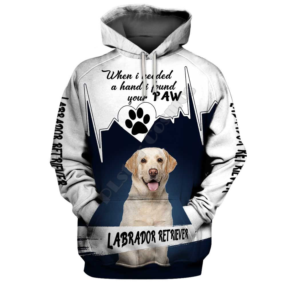 Title 2, 3D Digital Foreign Style Dog Print Crew Neck Ca...