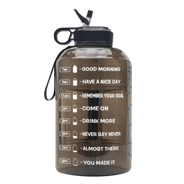 1 Gallon Plastic Large Capacity Sports Bottle Black - Shop at LoveMi