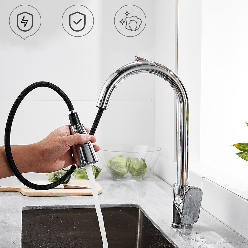 Title 8, Kitchen Touch Sensor Faucet Sensor Pulls Rotate...