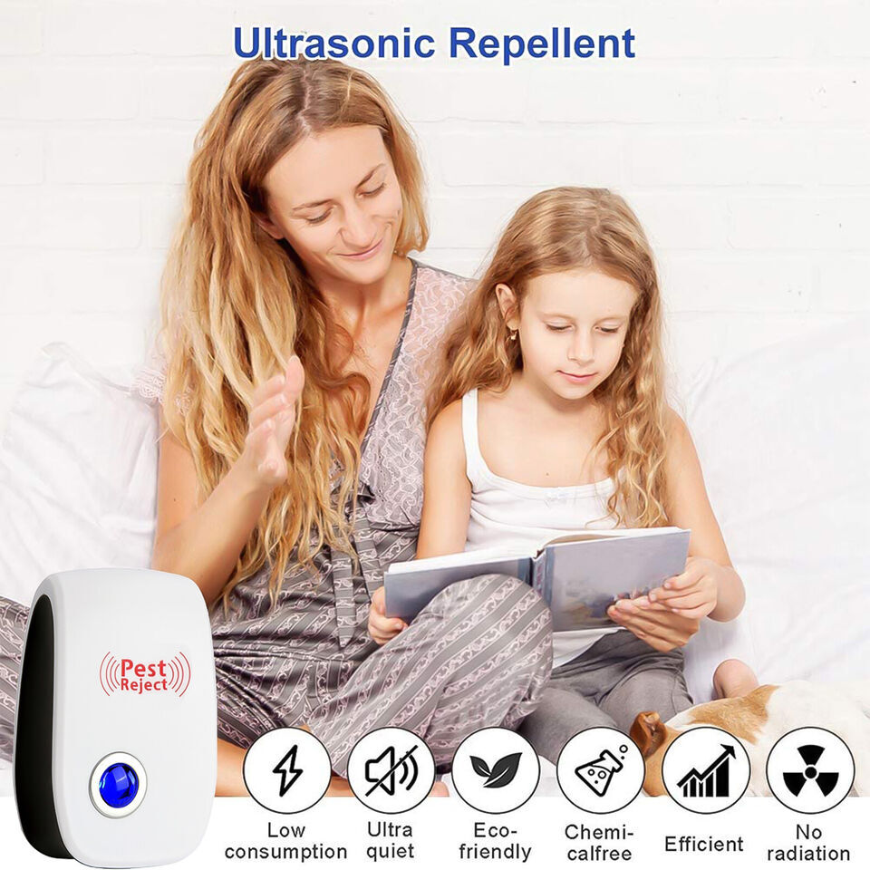 4X Ultrasonic Pest Control Repeller UK Plug-in Reject Rat Mouse Mice Spider — image 2