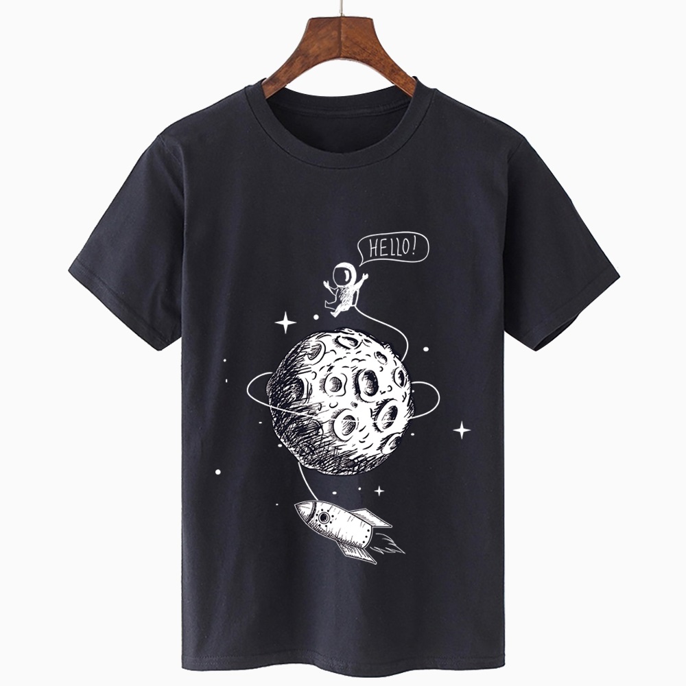 Title 11, Round Neck Short Sleeve Starry Print Oversized ...